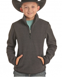 Powder River Outfitters Kids' 1/4 Zip Pullover Black