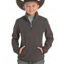 Powder River Outfitters Kids' 1/4 Zip Pullover Black