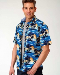 Roper® Men's SS Western Print Shirt