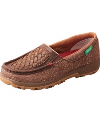 Slip-On Driving Moc - Woven Brown & Coffee