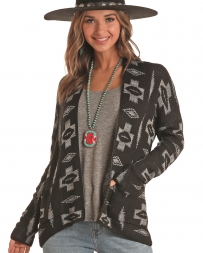 Rock and Roll Cowgirl® Ladies' Black Aztec Cardigan