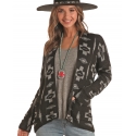 Rock and Roll Cowgirl® Ladies' Black Aztec Cardigan