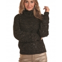 Rock and Roll Cowgirl® Ladies' Lurex Turtleneck Sweater