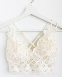 Ladies' Anemone White Crochet Lace Bralette