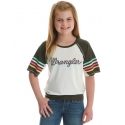 Wrangler® Girls' Logo Rainbow Sleeve Top