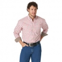 Wrangler® Men's LS Button Down Plaid Shirt