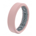 Groove Life® Ladies' Edge Thin Rose Quartz Silicone Ring