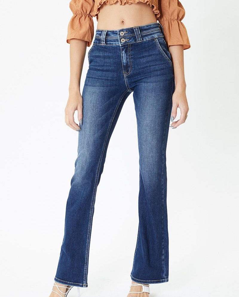 bootcut high waisted jeans