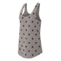 Ladies' Racerback Tank Top Grey Stars