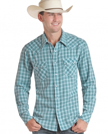 Rock & Roll Cowboy® Men's LS Snap Plaid Shirt - Fort Brands