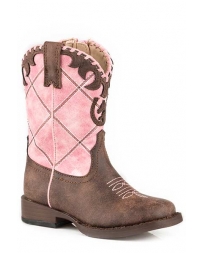 Roper® Toddler Square Toe Pink Top Boot