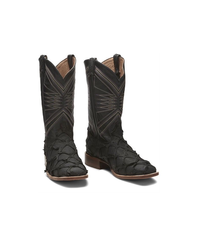 black square toe boots