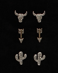 M&F Western Products® Ladies' 3 Pr Earrings