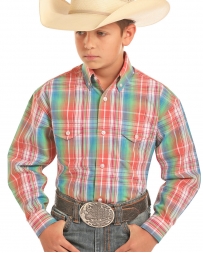 Rough Stock® by Panhandle Slim Boys' 2 Pocket LS Snap Plaid