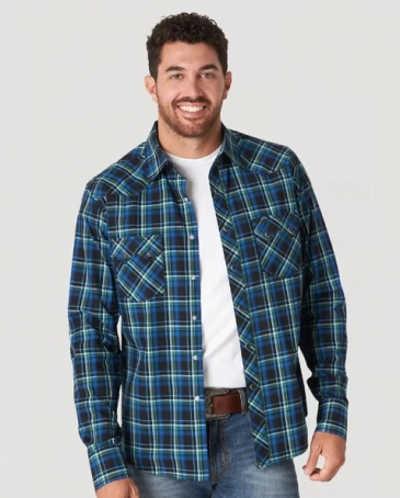 Wrangler Retro® Men's LS Snap Plaid Shirt - Fort Brands