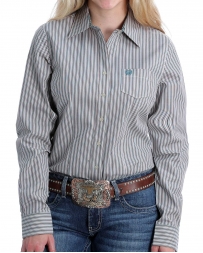 Cinch® Ladies' LS Stripe Button Down Shirt