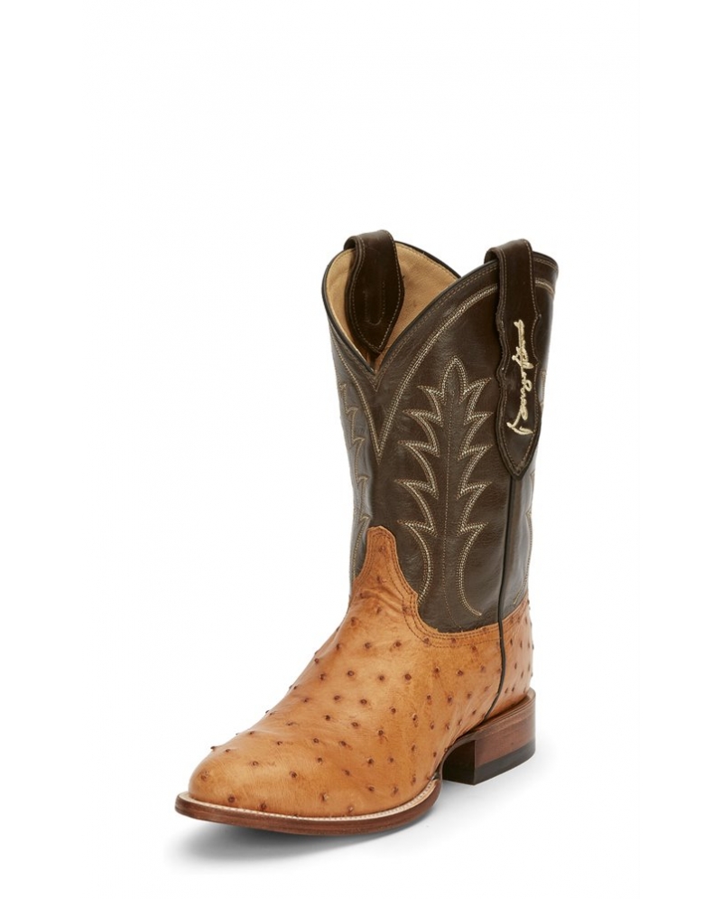 round toe ostrich boots