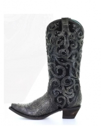 Corral Boots® Ladies' Black Overlay With Studs Boot