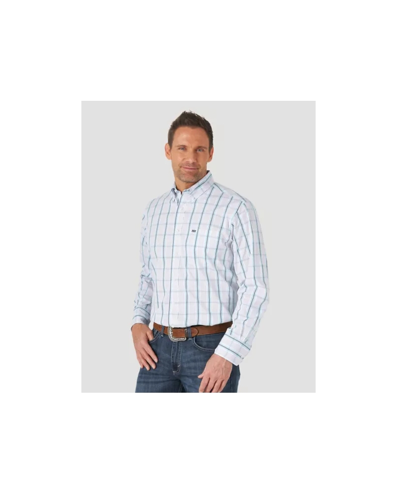 Wrangler® 20X® Men's Comp LS 1 Pocket Plaid Shirt - Fort Brands