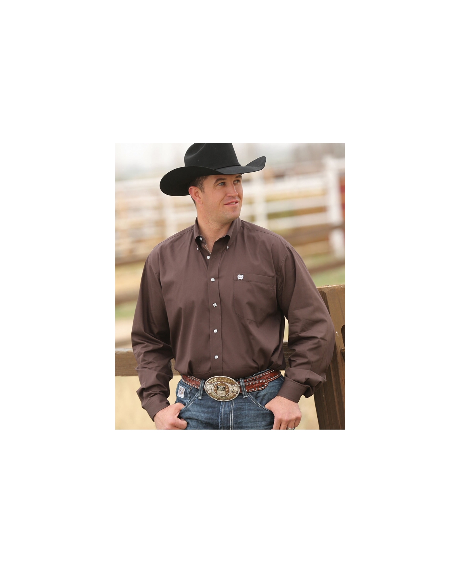 Cinch Men's Solid Brown Shirt - Fort Brands