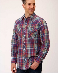 Roper® Men's Plaid Snap Western LS Shirt