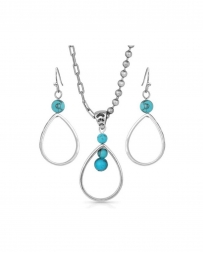 Montana Silversmiths® Ladies' Turquoise Drop Necklace Set