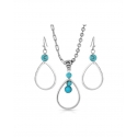 Montana Silversmiths® Ladies' Turquoise Drop Necklace Set