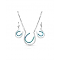 Montana Silversmiths® Ladies' Double Horseshoe Necklace Set