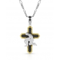 Montana Silversmiths® Men's Kneeling Cowboy Cross Necklace