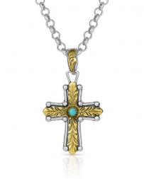 Montana Silversmiths® Men's Dual Toned Cross Necklace