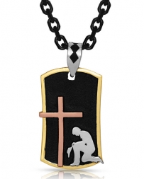 Montana Silversmiths® Men's Kneeling Cross Dogtag