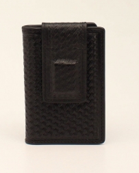 M&F Western Products® Men's Leather Weave Money Clip