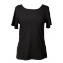 Pine Apparel® Ladies' Wide Neck Crew Basic Tee