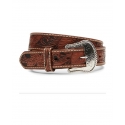 Tony Lama Men's Brown Floral Hand-Tooled Leather Belt – Western Style C40065