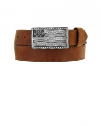 Justin® Boots Men's Flying High Flag Buckle Belt