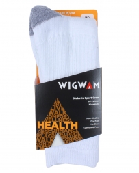 Wigwam® Men's Diabetic Sport Crew Socks - White