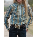 Cruel® Girls' Striped Western Snap Shirt