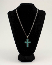 M&F Western Products® Men's SS Turquoise Cross Necklace