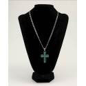 M&F Western Products® Men's SS Turquoise Cross Necklace