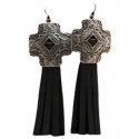 Blazin Roxx® Ladies' Concho Leather Tassle Earrings