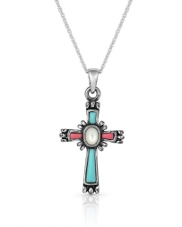 Montana Silversmiths® Ladies' Turquoise & Mother Of Pearl Cross