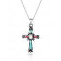 Montana Silversmiths® Ladies' Turquoise & Mother Of Pearl Cross