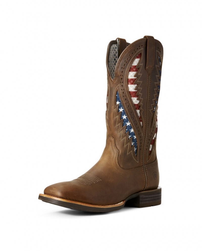 Ariat® Men's Quickdraw Ventek Flag Boots - Fort Brands