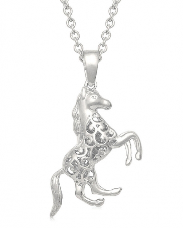 Montana Silversmiths® Ladies' Rearing Horse Charm Necklace
