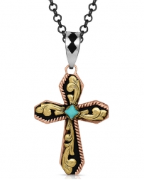 Montana Silversmiths® Men's Tri Tone Scroll Cross