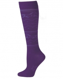 Boot Doctor® Ladies' Purple Over The Calf Sock