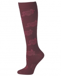 Boot Doctor® Ladies' Red Over The Calf Sock