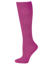 Boot Doctor® Ladies' Pink Over The Calf Sock