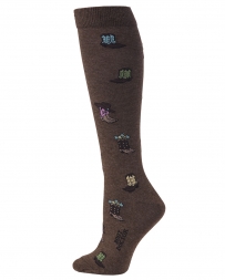 Boot Doctor® Ladies' Brown Over The Calf Sock