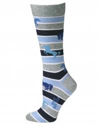 Boot Doctor® Ladies' Light Blue Crew Sock